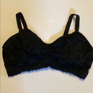Paramour Black Lace Nursing Bralette Size 2X